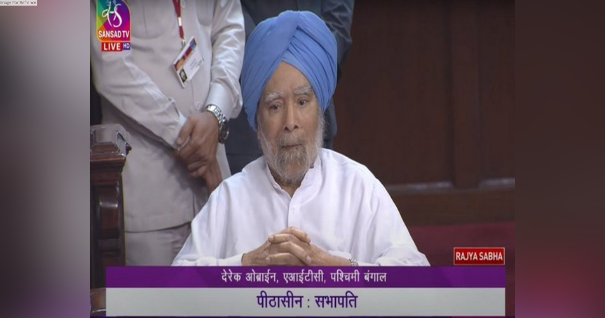 Former PM Manmohan Singh attends Rajya Sabha during discussion on Delhi Services Bill